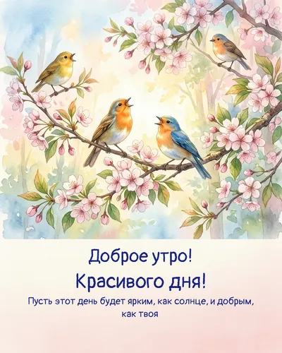 Доброе утро! Красивого дня! — morning birds 08